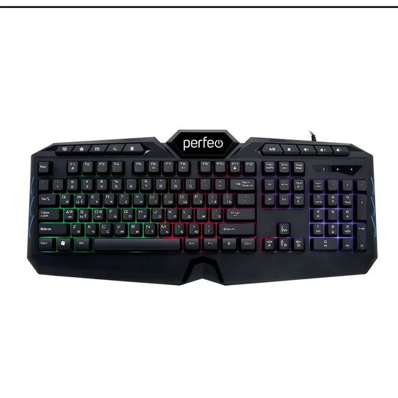 Клавиатура Perfeo Vision PF_B3410 GAME DESIGN LED игровая проводная черный