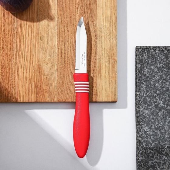 Нож Cor&amp;Cor для очистки овощей, длина лезвия 7,5 см, цвет красный