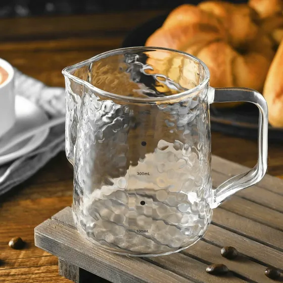!09 Молочник Питчер 600ml Рельеф Стекло
