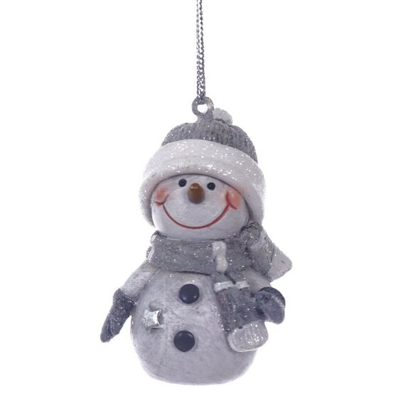 Фигурка декоративная подвесная &quot;Снеговик&quot;, L4 W3 H6 см, 2в.