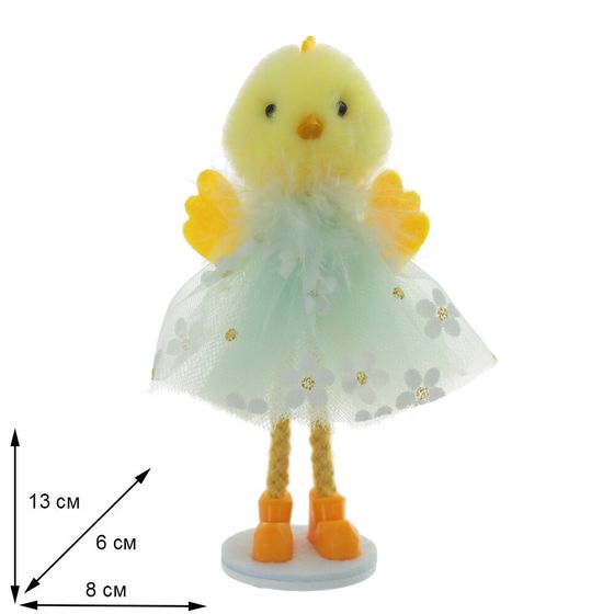 Фигурка декоративная &quot;Цыпленок&quot;, L7 W6 H13 см, 4в.