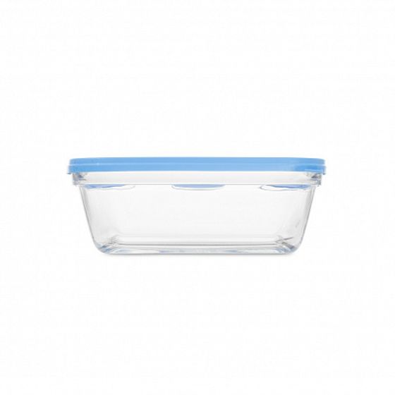 Контейнер FRESHBOX 1.1л прямоугольный с голубой крышкой