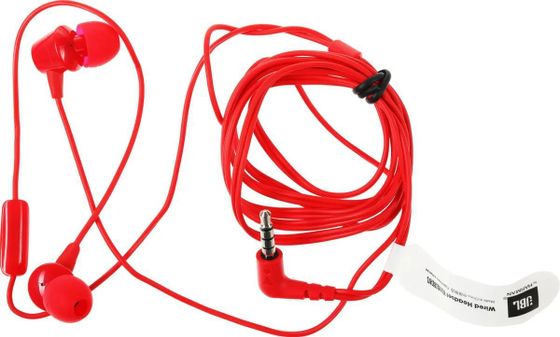 Гарнитура внутриканальные JBL C50HI проводные красный (JBLC50HIRED)