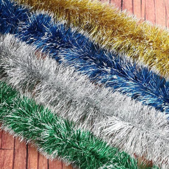 !09 Набор из 2-х штук: Мишура &quot;Зима&quot; цвет золотой d-12 см 2 м