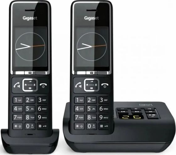 Р/Телефон Dect Gigaset Comfort 550A DUO RUS черный (труб. в компл.:2шт)