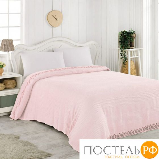 S5123/08 Покрывало EFOR пике 220X240 светло-розовый PEMBE