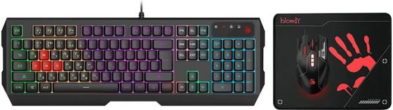 Игровой набор A4Tech Bloody B1700 проводной LED черный