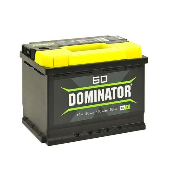 Автомобильный аккумулятор Dominator 60 А/ч, 600 А, 242х175х190, обратная полярность