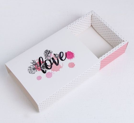 !09 Коробка (набор 5 штук) для сладостей «LOVE», 20 × 15 × 5 см.