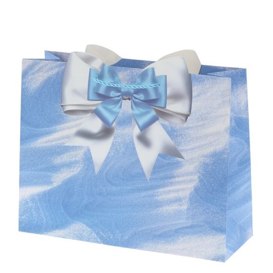 Пакет подарочный (бумага 210г/м2, блок микс 12шт), L32 W10 H27 см, 4в.