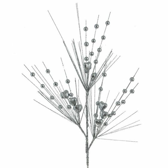 !09 Набор из 2-х изделий - Ветка, Д20 Ш20 В75 см, переливающееся серебро Flando