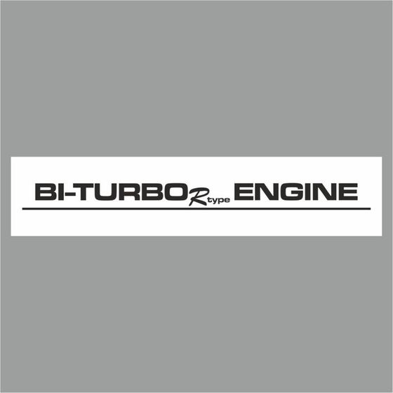 Полоса на лобовое стекло &quot;BI-TURBO ENGINE&quot;, белая, 1300 х 170 мм