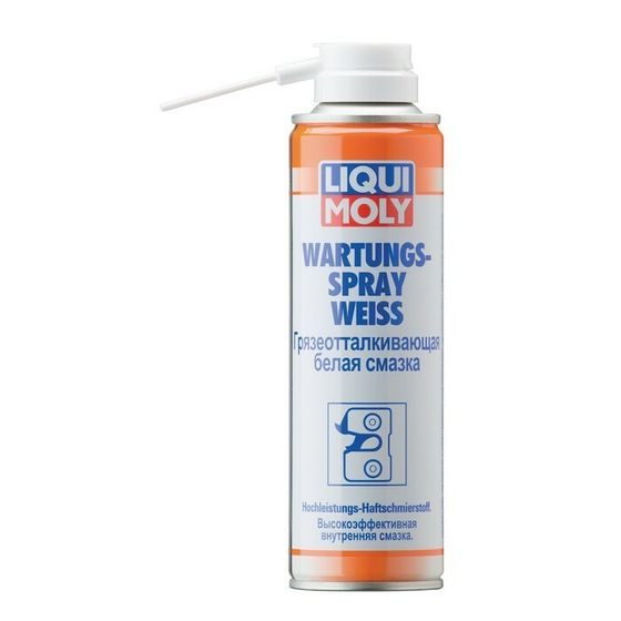 Грязеотталкивающая белая смазка LiquiMoly Wartungs-Spray weiss , 0,25 л (3953)