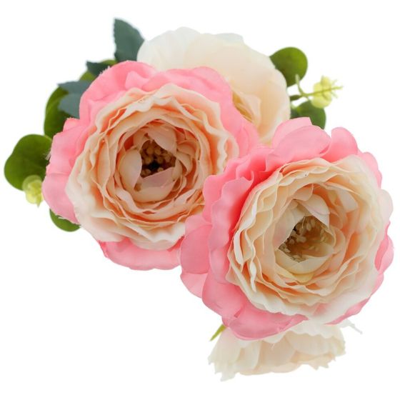 Цветочная композиция "Ранункулюс", L14 W10 H40 см