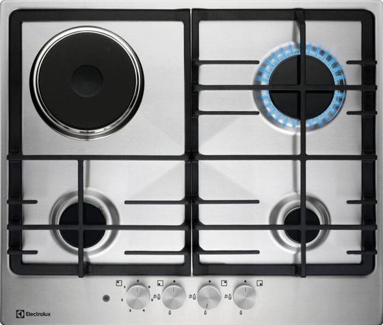 Газовая варочная панель Electrolux KGM64311X серебристый