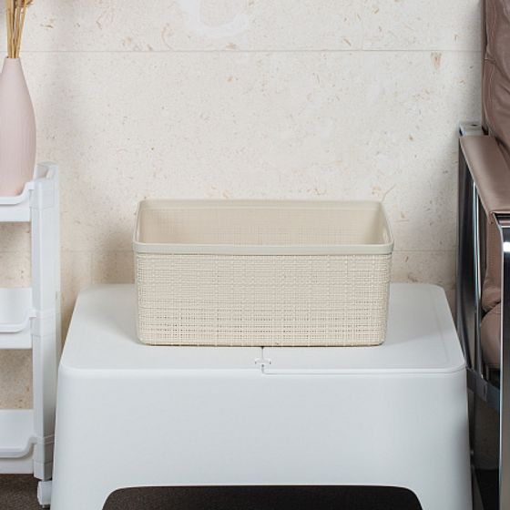 Корзина JUTE M 12л кремовый