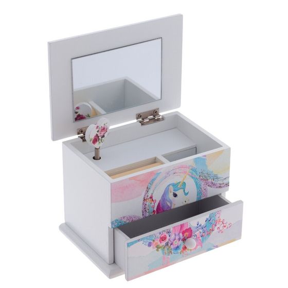 Шкатулка для украшений музыкальная, Д13 Ш9,5 В9,5 см