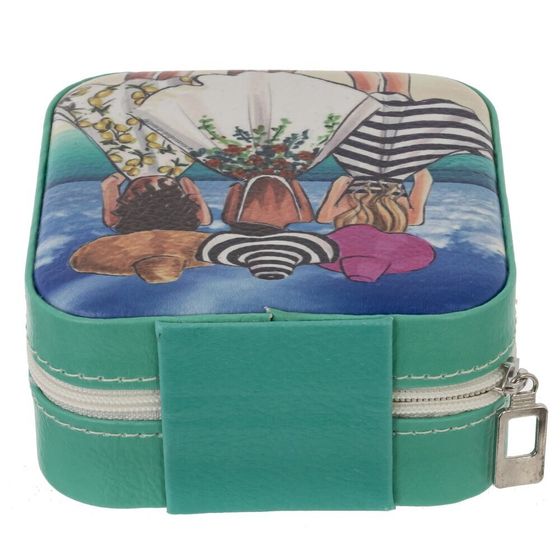 Шкатулка для украшений дорожная, L10 W10 H5 см