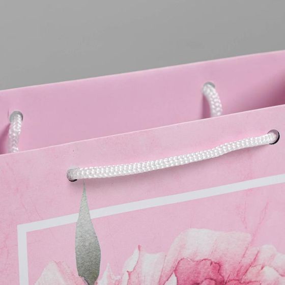 !Пакет ламинированный 3 штуки вертикальный «Пион» MS 18 × 23 × 8 см.