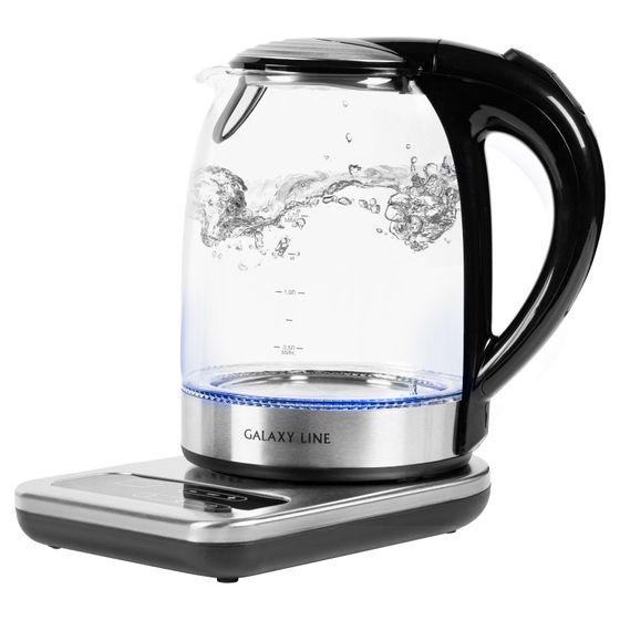 Чайник электрический Galaxy LINE GL0593 1.7л 2200Вт стекло/серый
