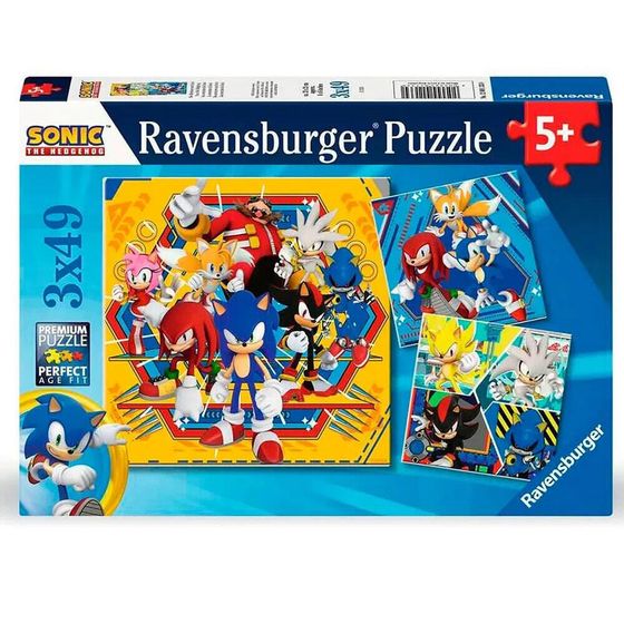 RAVENSBURGUER Sonic puzzle 3x49 pieces