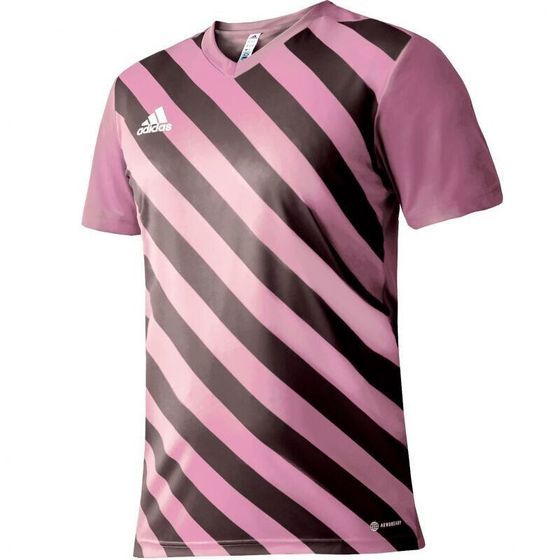 Мужская спортивная футбольная майка розового цвета с полиролем Adidas Entrada 22 Graphic Jersey M HC2633