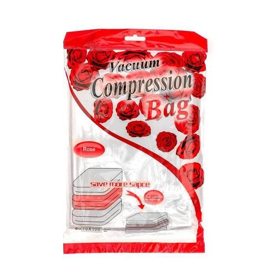 !Вакуумный пакет для хранения вещей «Роза», 70×100 см, ароматизированный, прозрачный