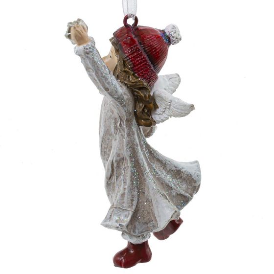 Украшение новогоднее "Девочка-ангел", L4,5 W3,5 H8 см, 2в.