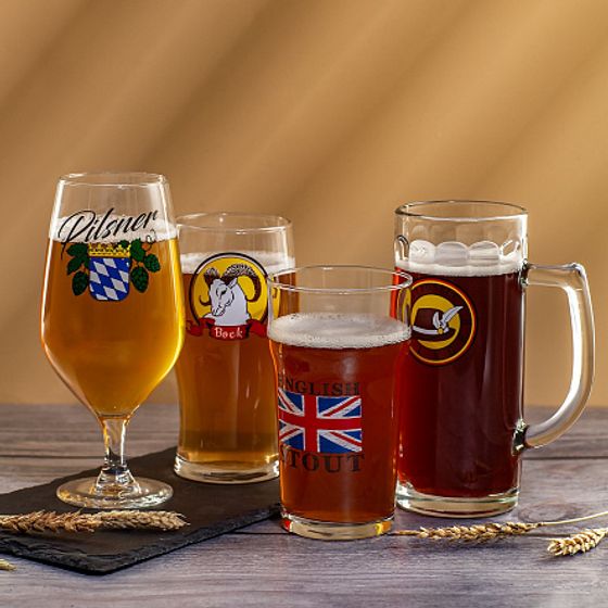 Набор бокалов для пива ВРЕМЯ ДЕГУСТАЦИЙ КРАФТ БИР 4шт mix