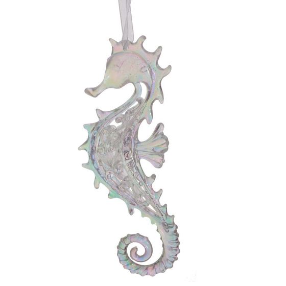 Украшение новогоднее &quot;Морской конек&quot;, L6 W2 H14 см, 2в.