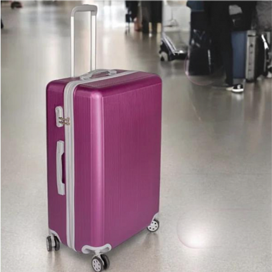 Чемодан APPATITE сиреневый S ABS с контрастными молниями