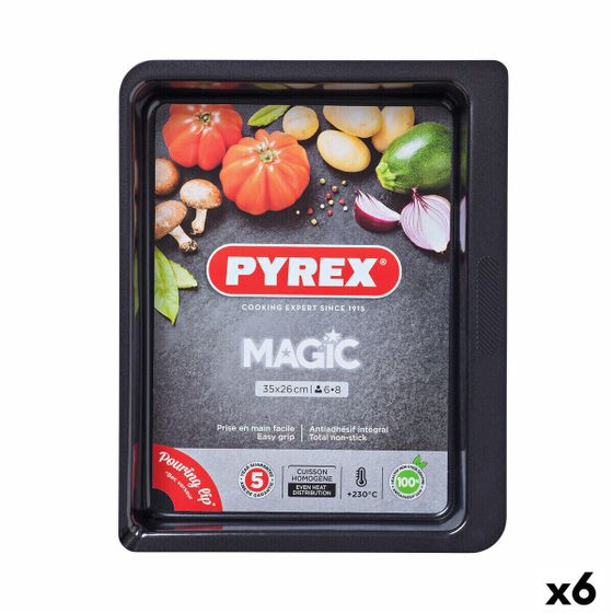 Форма для выпечки Pyrex Magic Прямоугольный Металл 35 x 26 cm 6 штук