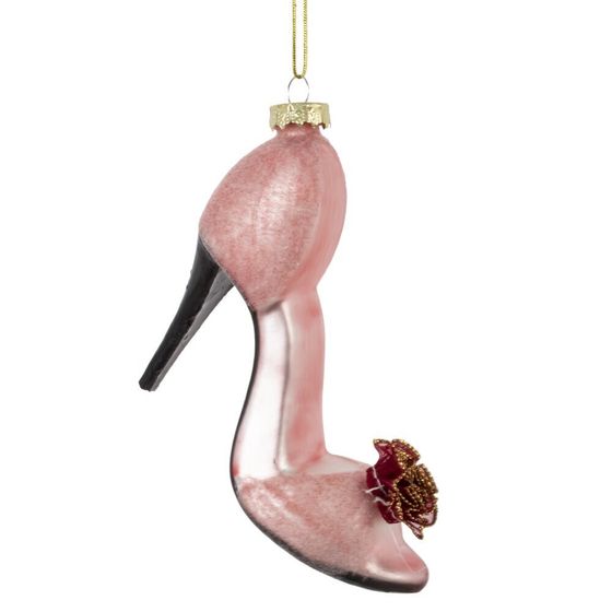 Украшение новогоднее "Туфелька", L9,5 W3,5 H9,5 см, 2в.