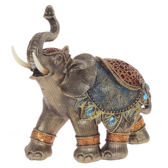 Фигурка декоративная "Слон", L16 W7 H16 см, 1 штука, дизайн микс