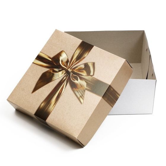 !Кондитерская упаковка 5 штук, короб, &quot;Золотой бант&quot;, 30 х 30 х 15 см, 2 кг