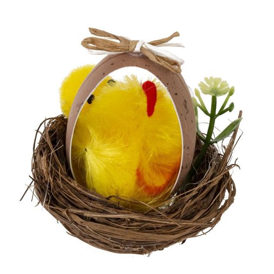 Набор из 2-х изделий декоративных &quot;Гнездо пасхальное&quot;, L11 W6 H6 см