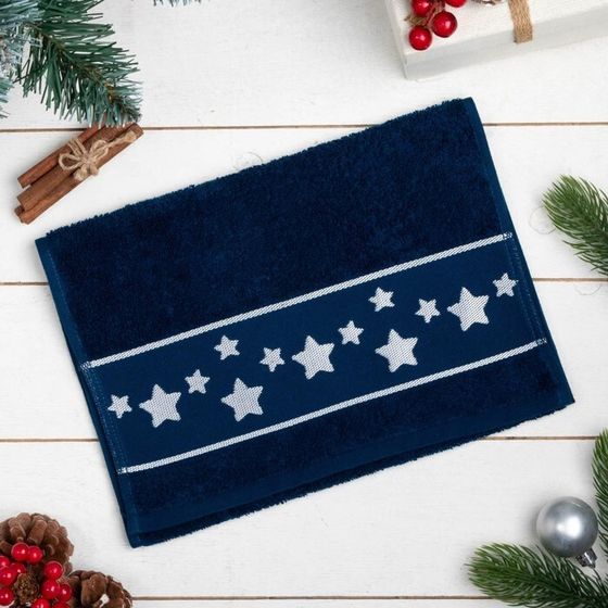 Полотенце махровое &quot;Snowflakes&quot; 50х90 см, 100% хлопок, 360гр/м2