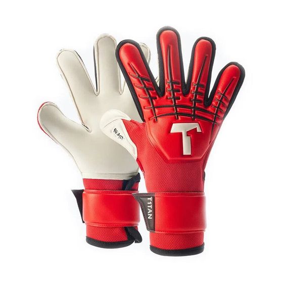 T1TAN Red Beast 3.0 junior goalkeeper gloves with finger protection