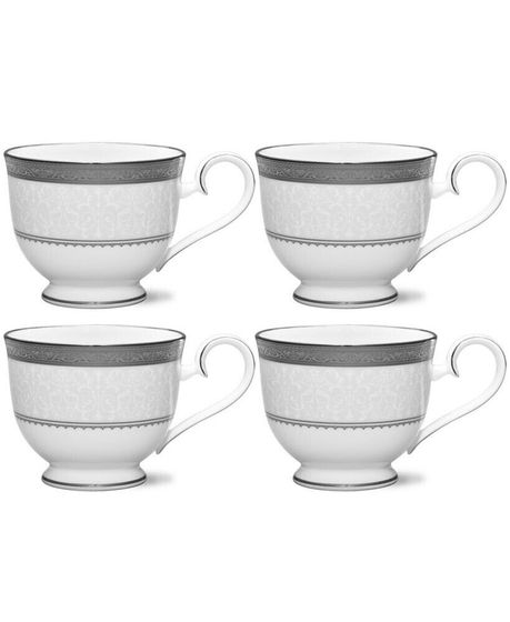 Odessa Platinum Set of 4 Cups, Service For 4