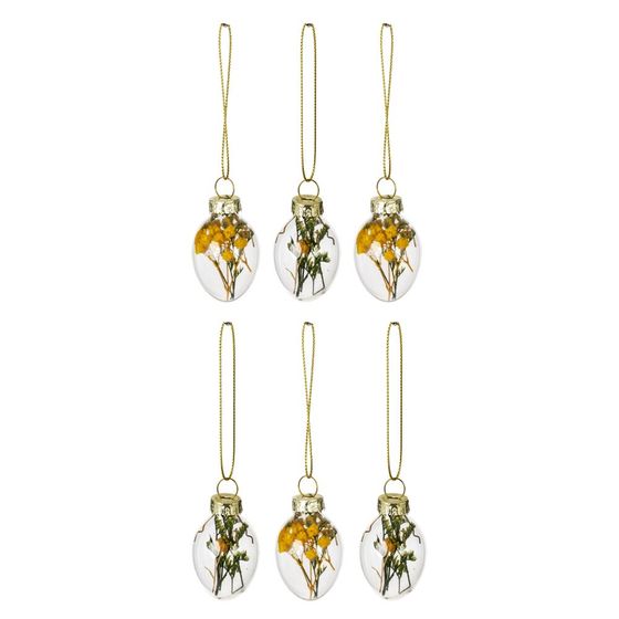 Набор из 6-ти изделий декоративных подвесных "Яйцо пасхальное" (3*5,5), L12 W11 H3,5 см