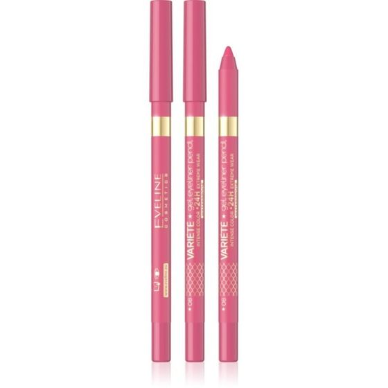 Карандаш для глаз Eveline Variété Gel, гелевый, водостойкий, 09 pink