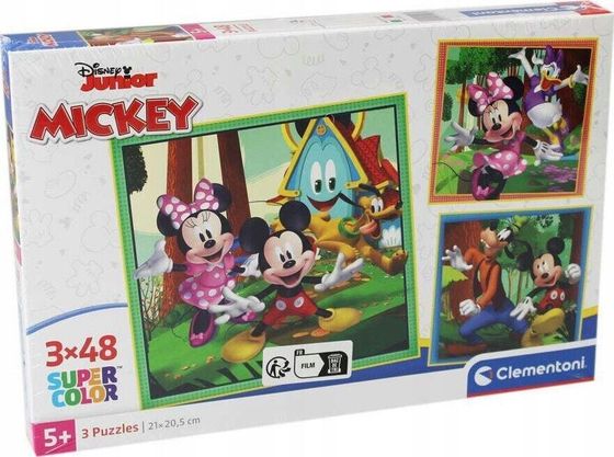 Clementoni Clementoni Puzzle 3x48el SuperColor square Mickey i Minnie 25298