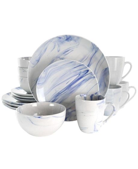 Marble Clara 16 Pc. Stoneware Dinnerware Set, Service for 4