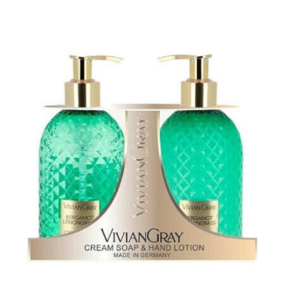 Cosmetic set Bergamot &amp; Lemongrass (Cream Soap &amp; Hand Lotion)