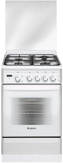 Плита газовая Gefest ПГ 5300-03 0040 белый стек.крышка реш.чугун