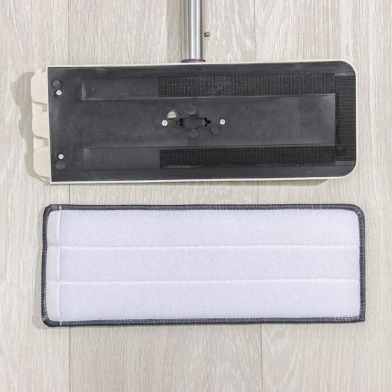 !Швабра с отжимом и ведро: ведро с отсеками для полоскания и отжима 10 л, швабра плоская, запасная насадка из микрофибры