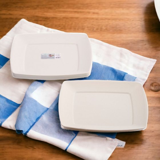 Набор тарелок обеденных SERVICE белых 6шт 23.5см квадратных