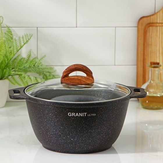 Кастрюля Granit ultra, 3 л, d=22 см, h=12.5 см, антипригарное покрытие