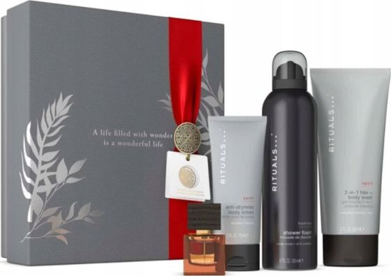 Rituals RITUALS SET (HOMME SHOWER FOAM 200ML + 2IN1 SHAMPOO BODY WASH 200ML + ANTI-DRYNESS BODY LOTION 70ML + EDP/S 15ML)