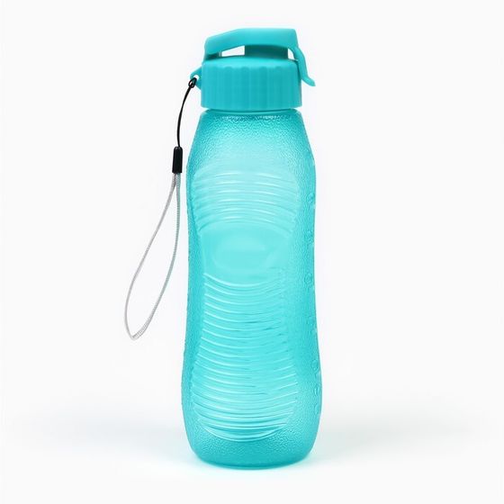 Бутылка для воды, 600 мл, 6.6 х 23 см, голубая